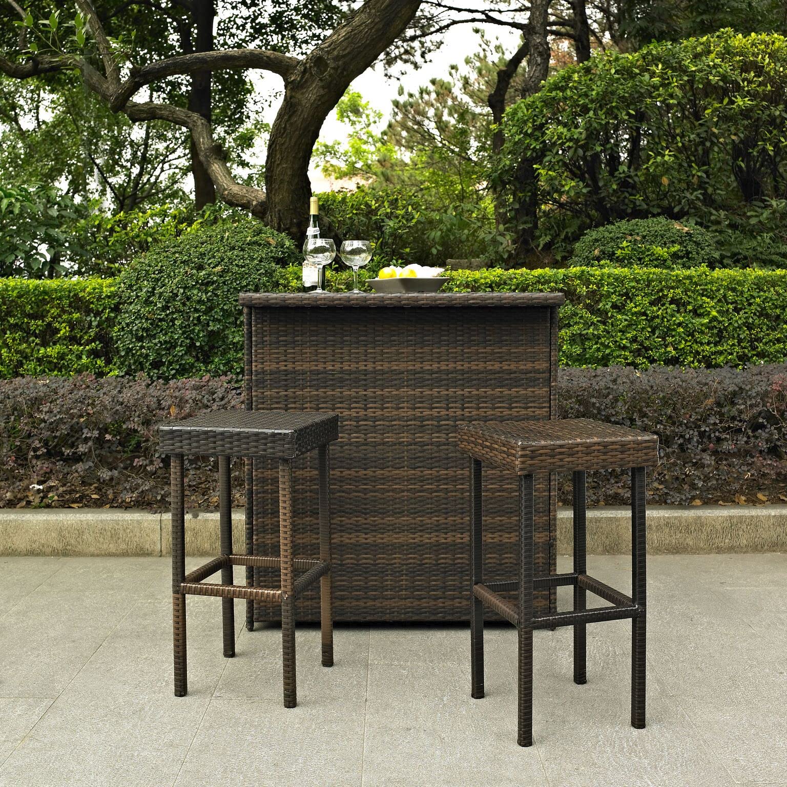 Foto 6 pulgar | Taburetes De Bar Para Exteriores Crosley Furniture Palm Harbor Brown, Juego De 2 - Venta Internacional.