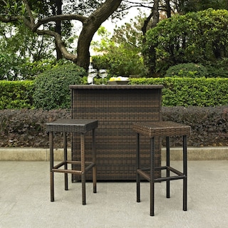 Foto 5 | Taburetes De Bar Para Exteriores Crosley Furniture Palm Harbor Brown, Juego De 2 - Venta Internacional.