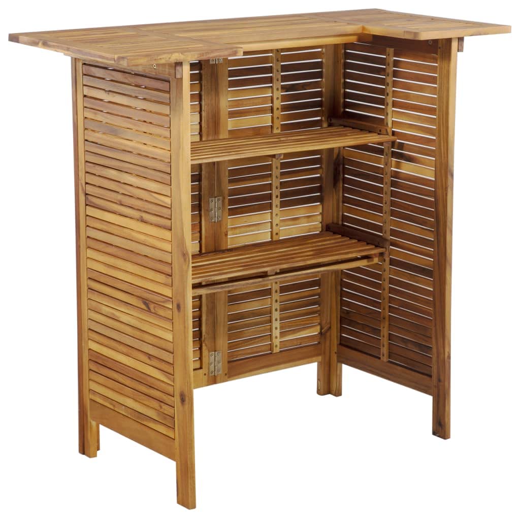 Foto 2 | Mesa De Bar Vidaxl Outdoor Pub Bistro De Madera Maciza De Acacia - Venta Internacional.