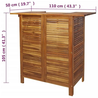 Foto 4 | Mesa De Bar Vidaxl Outdoor Pub Bistro De Madera Maciza De Acacia - Venta Internacional.