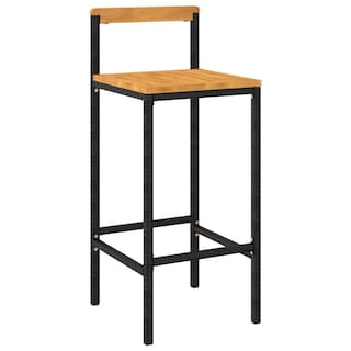 Foto 4 | Juego De Taburete De Bar Vidaxl De 5 Piezas Mesa Bistró Color Negro - Venta Internacional.