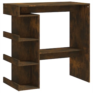 Foto 3 | Mesa De Bar Vidaxl Con Estantes En Roble Ahumado 100 X 50 X 101 5 Cm - Venta Internacional.