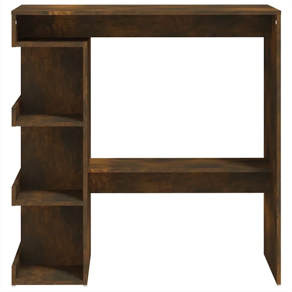 Foto 7 pulgar | Mesa De Bar Vidaxl Con Estantes En Roble Ahumado  100 X 50 X 101 5 Cm - Venta Internacional.