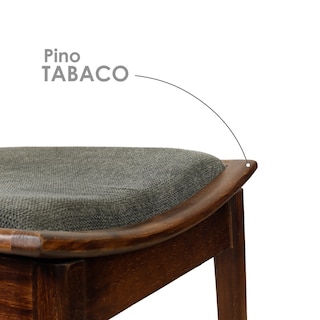 Foto 7 | Silla para Comedor Ilios Innova de Madera y Tapiz Gris Oscuro con Diseño Contemporáneo