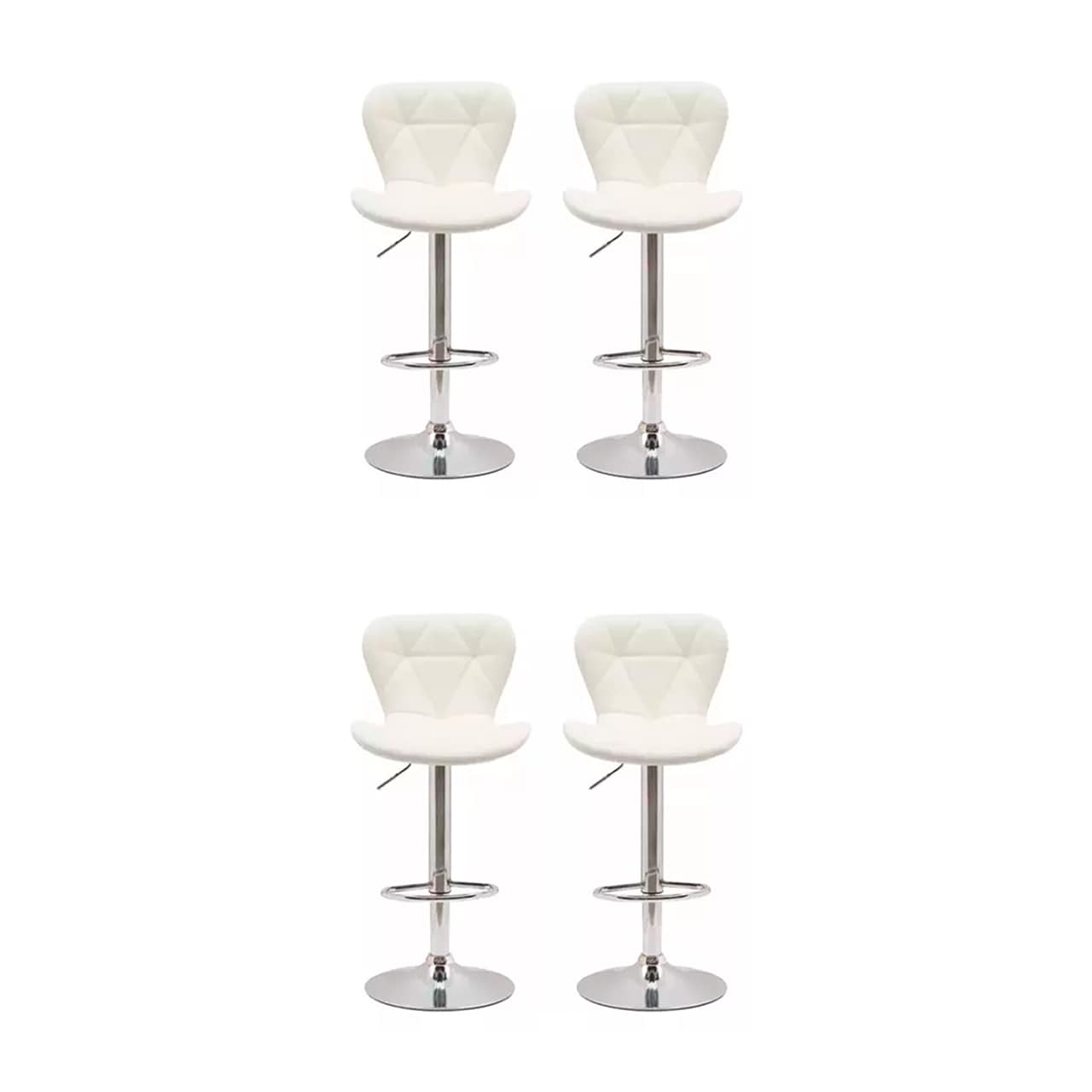 Set 4 Bancos Altos Respaldo Giratorios para Barra Cocina y Bar $3,199
