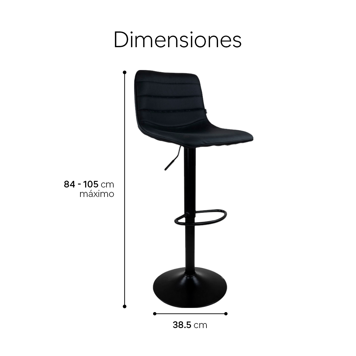 Foto 3 | Silla de Bar Verona Gaon Legacy Mivc01 Negra Elegante
