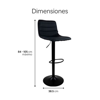 Foto 3 | Silla de Bar Verona Gaon Legacy Mivc01 Negra Elegante