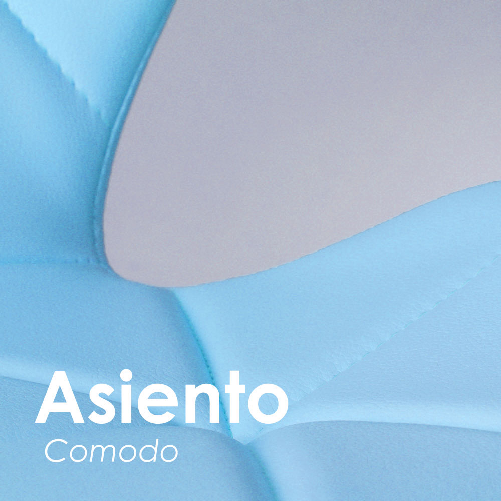 Foto 6 | Silla de Bar Acolchada Con Respaldo Geométrico Ilios Innova Azul