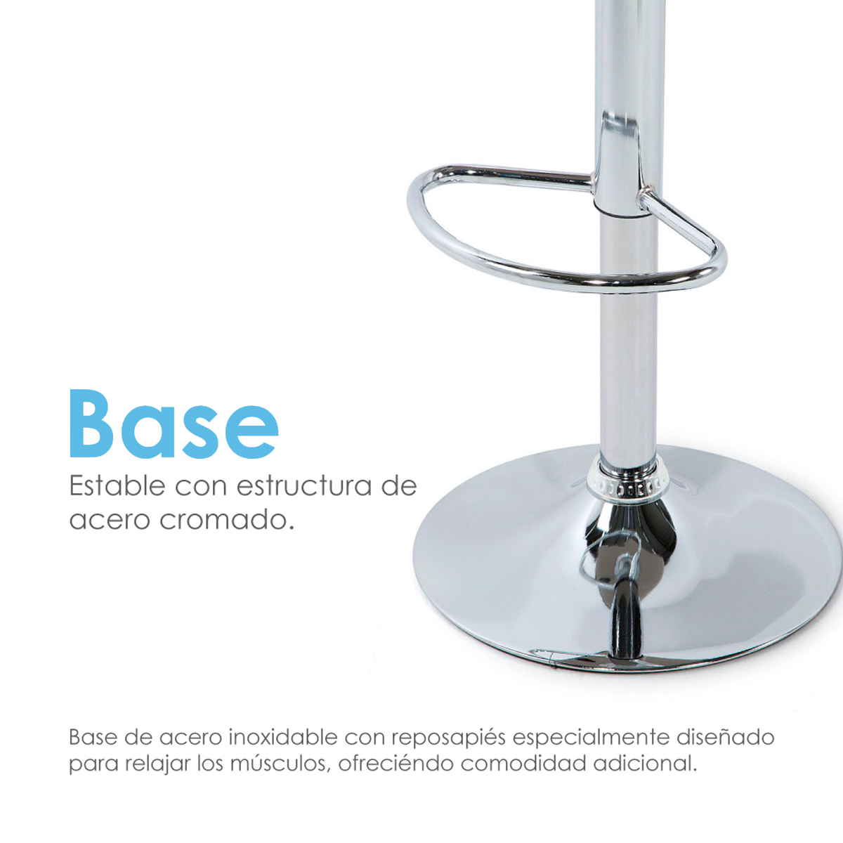 Foto 9 pulgar | Silla de Bar Acolchada Con Respaldo Geométrico Ilios Innova Azul
