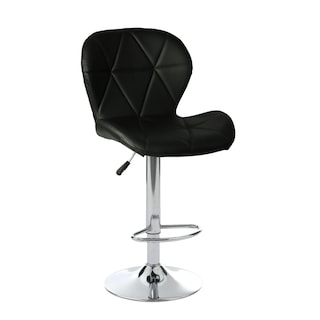 Foto 1 | Silla de bar acolchada con respaldo geométrico negro y altura ajustable