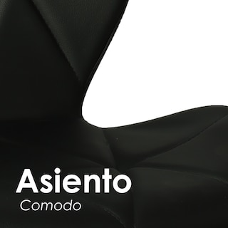 Foto 6 | Silla de bar acolchada con respaldo geométrico negro y altura ajustable