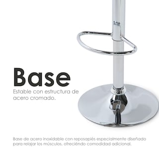 Foto 8 | Silla de bar acolchada con respaldo geométrico negro y altura ajustable