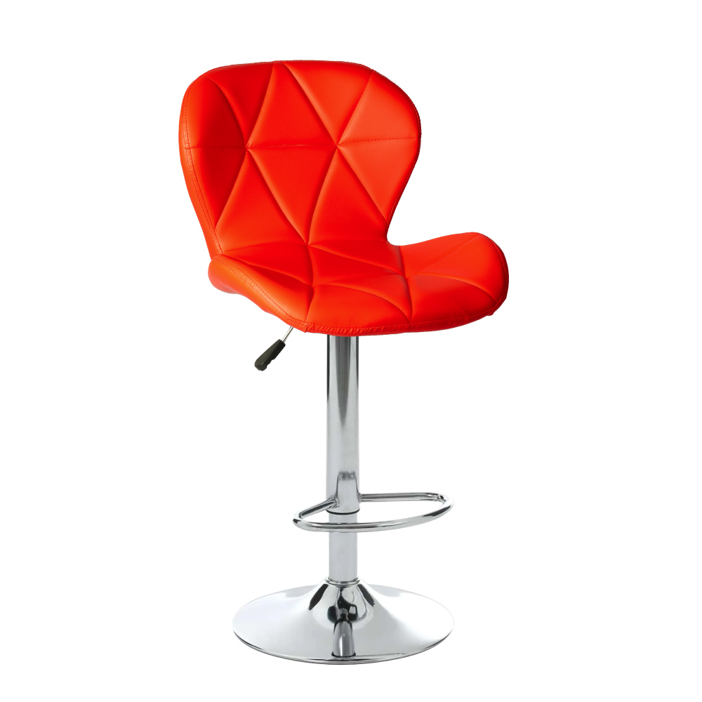 Foto 2 pulgar | Silla de Bar Acolchada con Respaldo Geométrico Rojo  Diseño Moderno y Ergonómico Iliosinnova