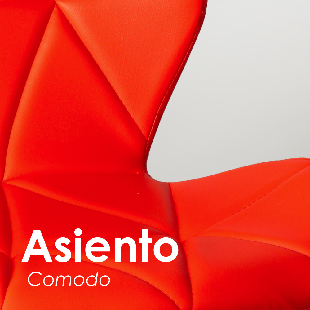 Foto 7 pulgar | Silla de Bar Acolchada con Respaldo Geométrico Rojo  Diseño Moderno y Ergonómico Iliosinnova