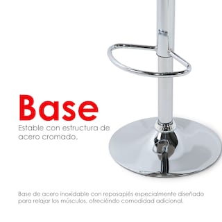 Foto 8 | Silla de Bar Acolchada con Respaldo Geométrico Rojo Diseño Moderno y Ergonómico Iliosinnova
