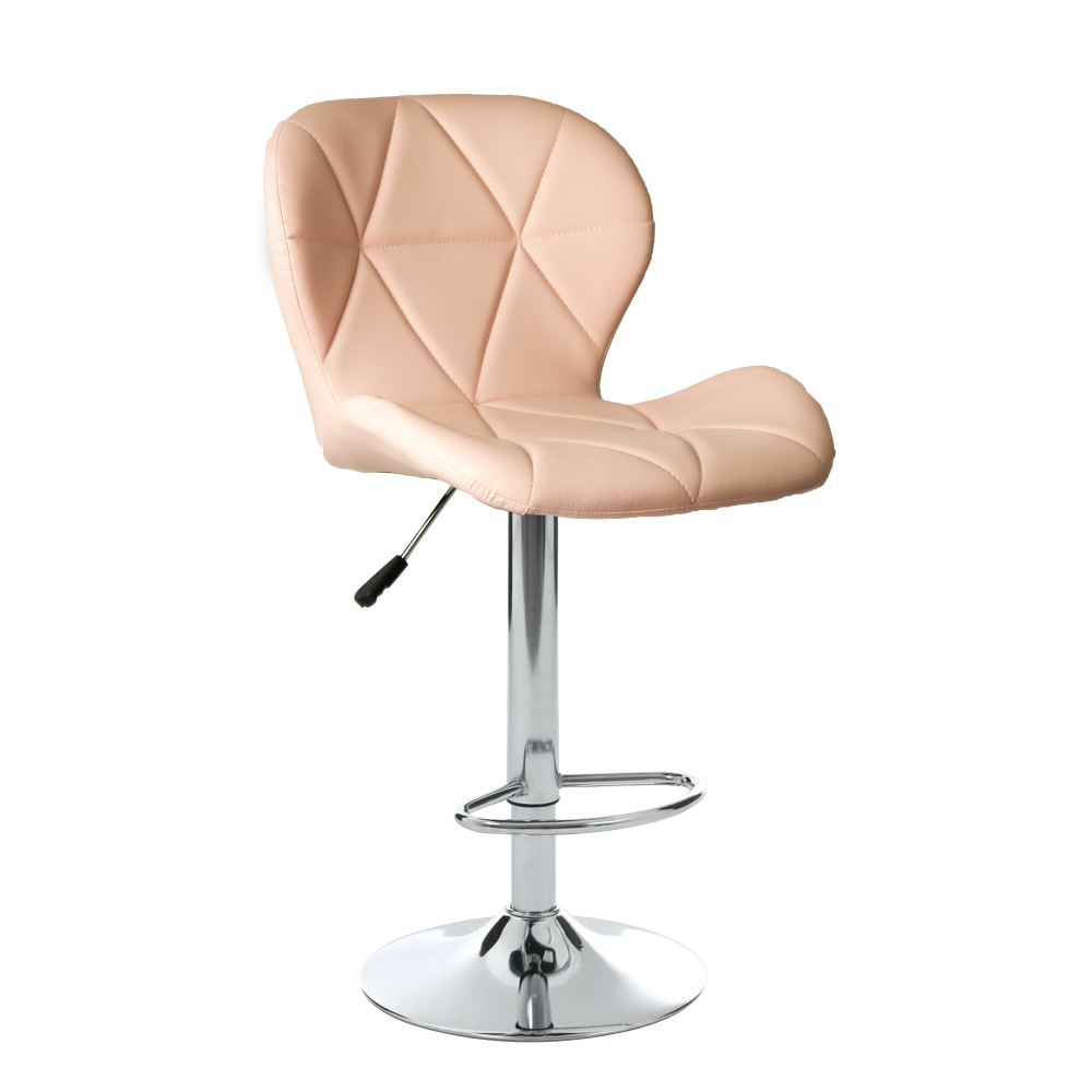 Foto 2 pulgar | Silla de Bar Acolchada Iliosinnova con Respaldo Geométrico Rosa