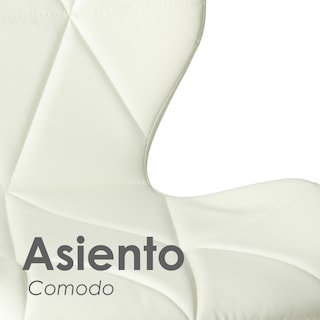 Foto 6 | Ilios Innova Silla De Bar Acolchada Con Respaldo Geométrico Blanco
