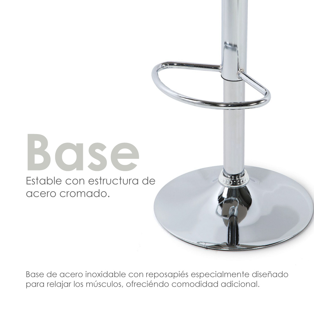 Foto 9 pulgar | Ilios Innova Silla De Bar Acolchada Con Respaldo Geométrico Blanco