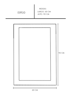 Foto 5 | Espejo de Pared Decomobil 60x90 cm con Marco Decorativo