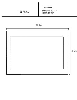 Foto 5 | Espejo de Pared Decomobil 60x90 cm con Marco Decorativo
