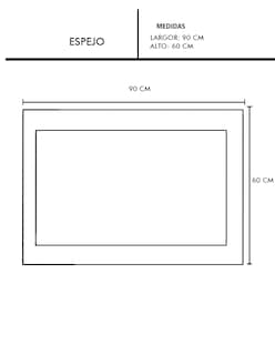 Foto 5 | Espejo de Pared Decomobil 60 x 90 Cm con Marco Decorativo