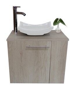 Foto 3 | Gabinete Para Baño Con Lavabo Y Espejo Decorativo 60x50cm Vernier