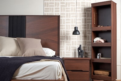 Foto 4 | Espejo De Cuerpo Completo / De Pie Giratorio Color Nogal - Madera Mdf Y Melamina