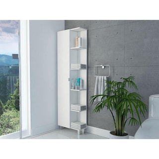 Foto 3 | Mueble Esquinero Zendaya Blanco con Cinco Entrepaños