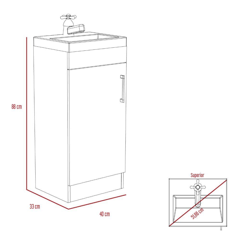 Foto 7 | Mueble Lavamanos Oporto Marrón