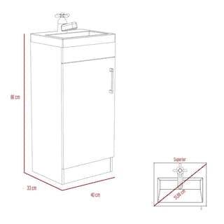 Foto 7 | Mueble Lavamanos Oporto Marrón