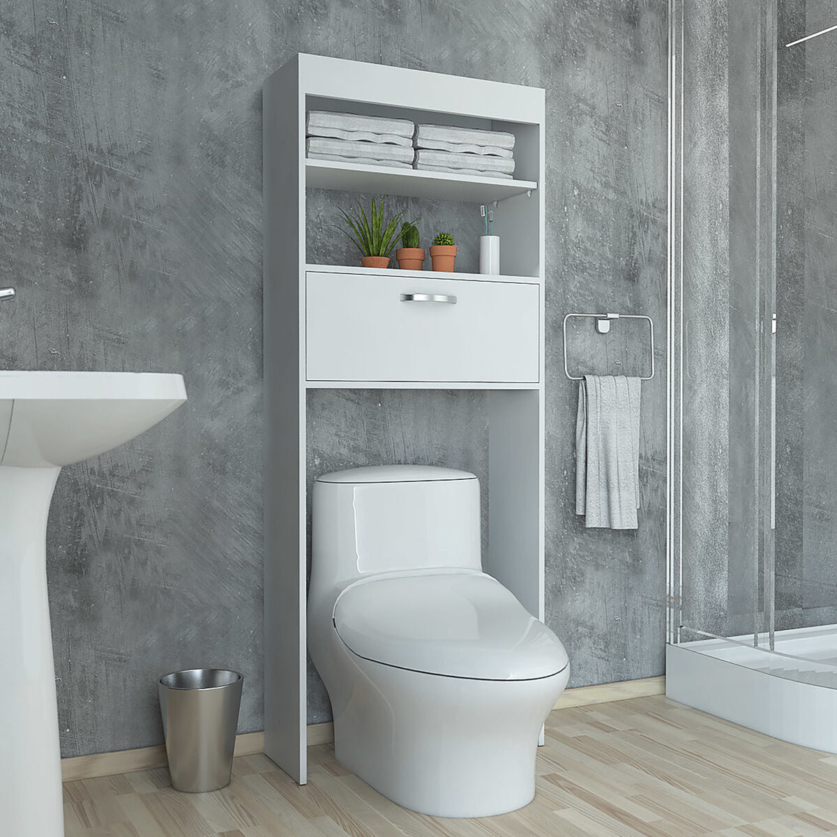 Foto 1 | Mueble Ahorrador De Espacio, Color Blanco, Un Cajón