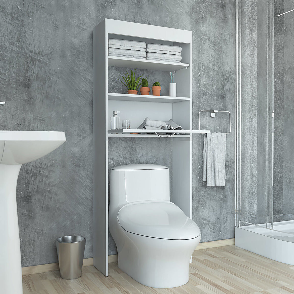 Foto 2 | Mueble Ahorrador De Espacio, Color Blanco, Un Cajón