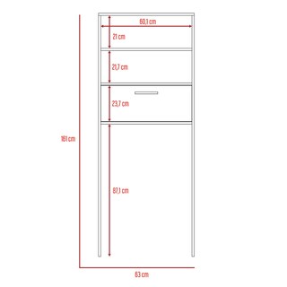 Foto 7 | Mueble Ahorrador De Espacio, Color Blanco, Un Cajón