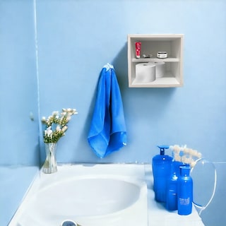 Foto 2 | Buró Flotante Amarillo para Baño MDF Antihumedad + Bocina Bluetooth
