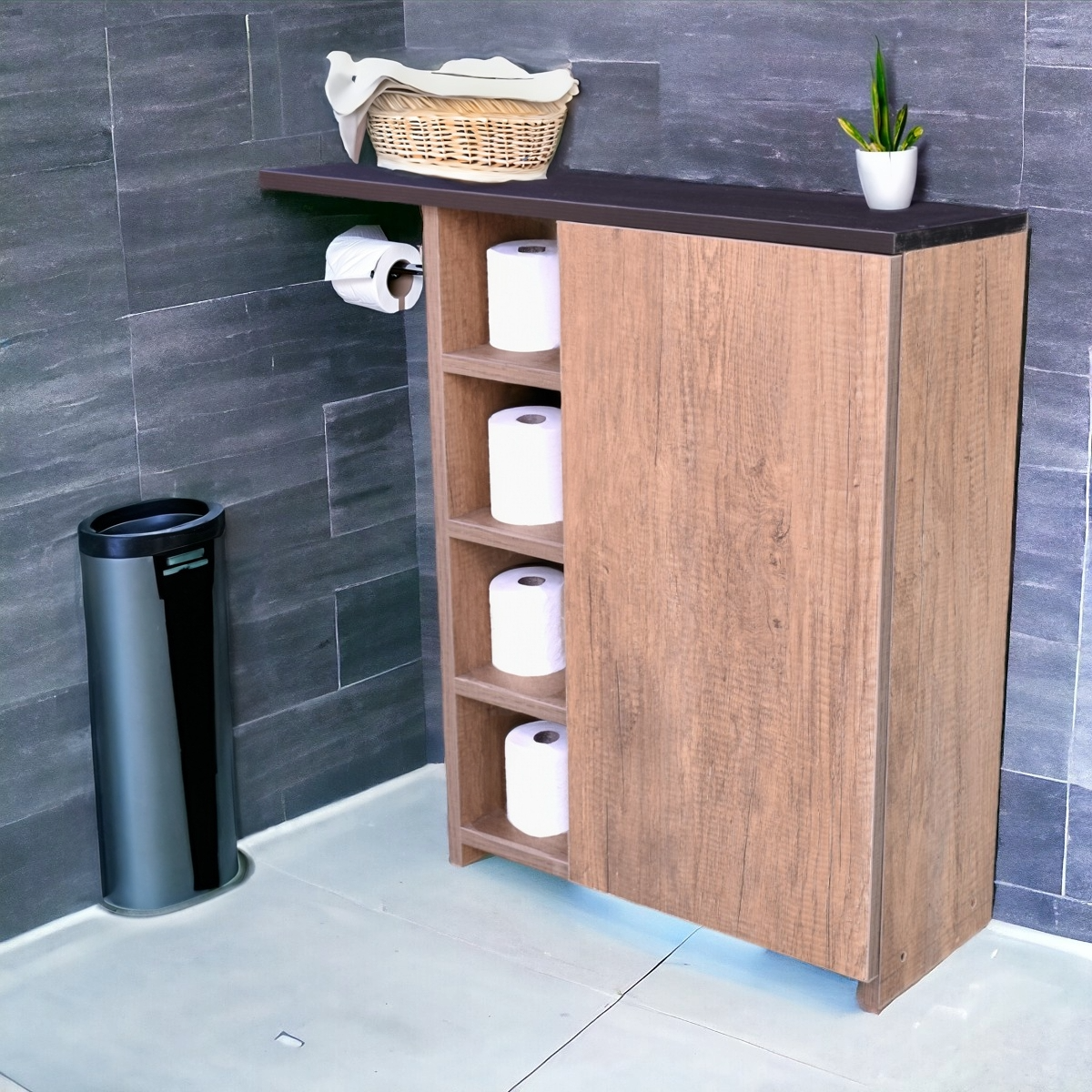 Foto 5 pulgar | Mueble para Baño Hogare Rustik Wood-cubierta Negro