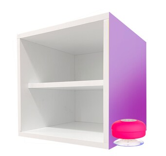Foto 1 | Buró Flotante Lila para Baño MDF Antihumedad + Bocina Bluetooth