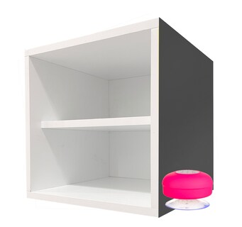 Foto 1 | Buró Flotante Negro para Baño MDF Antihumedad + Bocina Bluetooth