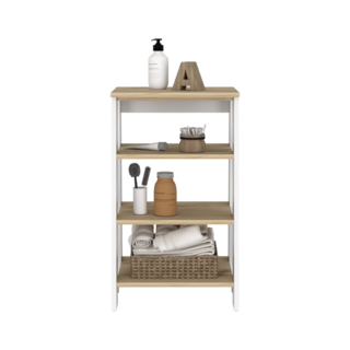 Foto 5 | Gabinete De Baño Aqua 3 Pequeño, Blanco Vainilla Y Café Claro
