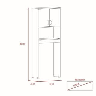 Foto 7 | Gabinete de Baño Apolis Blanco con 2 Puertas Batientes y Ahorro de Espacio