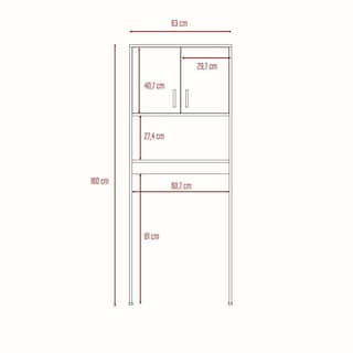 Foto 8 | Gabinete de Baño Apolis Blanco con 2 Puertas Batientes y Ahorro de Espacio