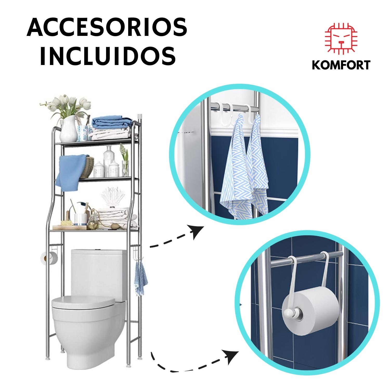 Foto 4 pulgar | Repisa De Baño Cromada Komfort BOB 50