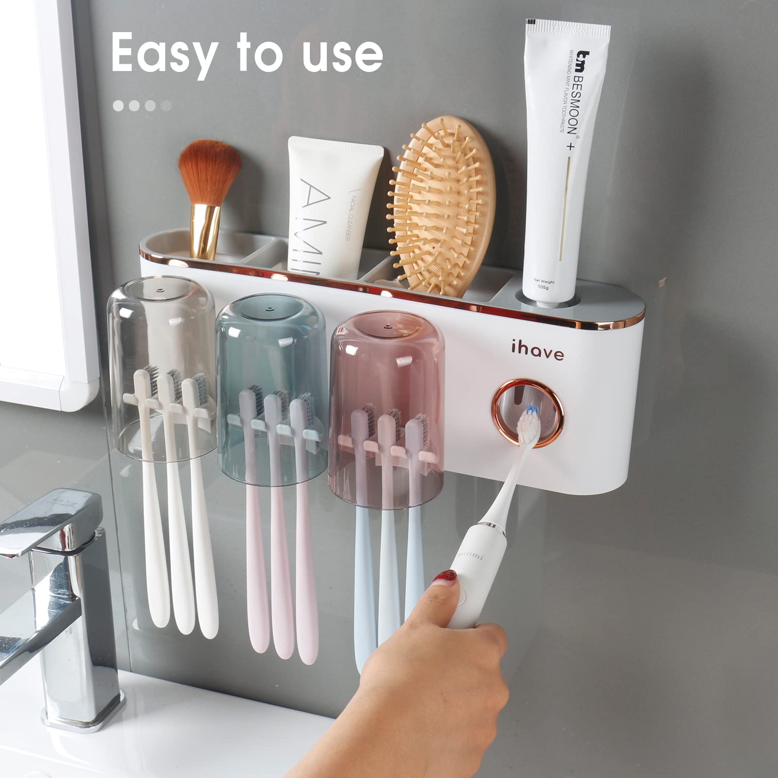 Foto 4 pulgar | Organizador de Baño con Dispensador de Pasta de Dientes - Venta Internacional