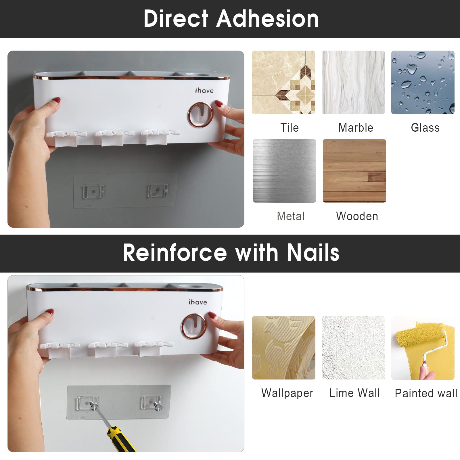 Foto 5 pulgar | Organizador de Baño con Dispensador de Pasta de Dientes - Venta Internacional