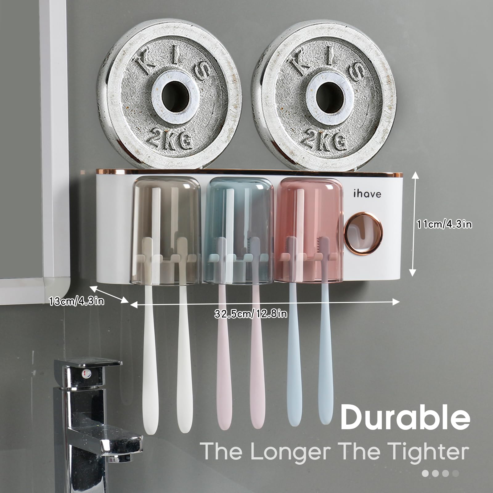 Foto 6 pulgar | Organizador de Baño con Dispensador de Pasta de Dientes - Venta Internacional