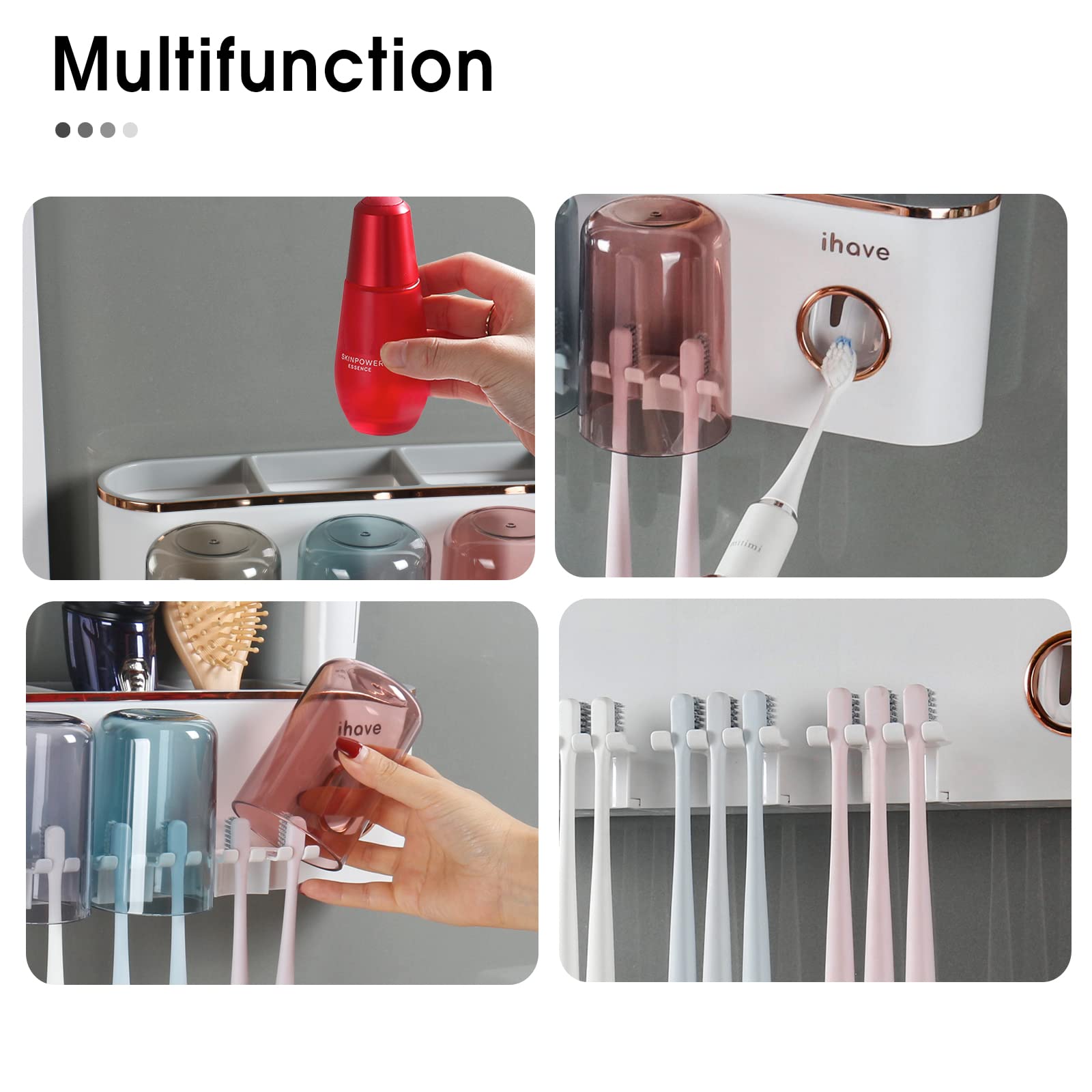 Foto 7 pulgar | Organizador de Baño con Dispensador de Pasta de Dientes - Venta Internacional
