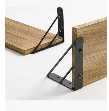 Foto 4 pulgar | 3 Repisas Flotantes Xtellar Madera Minimalista Muebles Hogar Decorar, Color Marrón Claro, Escuadras Para Repisas