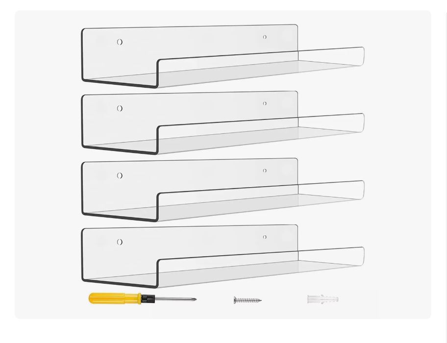Repisas Flotantes Estantes Flotantes De Acrílico 4 Pcs