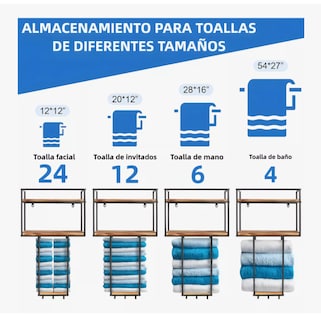 Foto 5 | Toallero de Pared Xtellar Negro