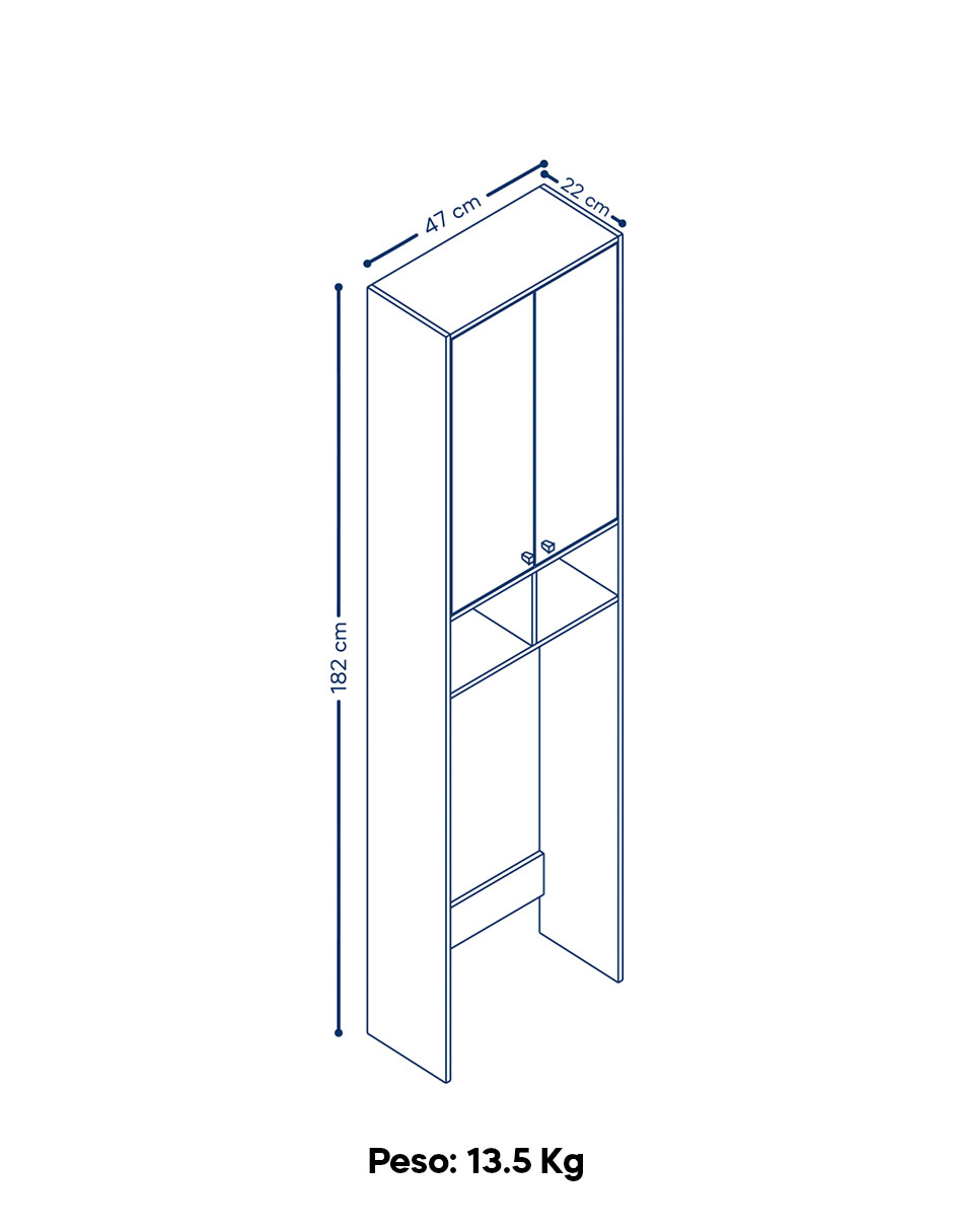 Foto 5 pulgar | Organizador para Baño Mobi Bermejo Blanco