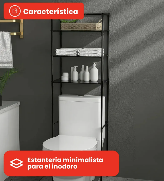Foto 4 pulgar | Xtellar Organizador De Baño  Estante Inodoro Sanitario Regadera